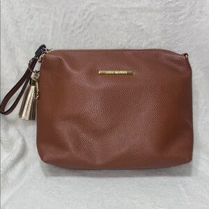 Steve Madden Brown Leather Wristlet